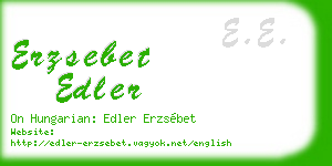 erzsebet edler business card